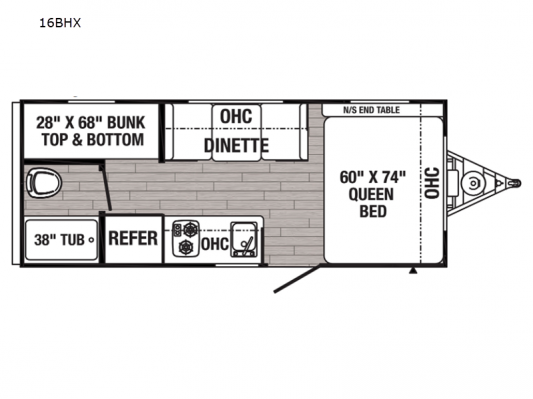 Puma Ultra Lite 16BHX Floorplan
