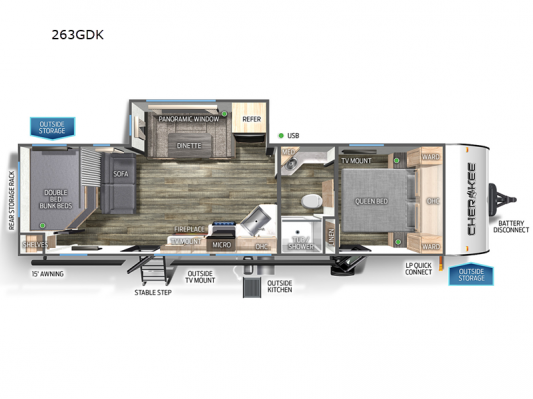 Cherokee 263GDK Floorplan