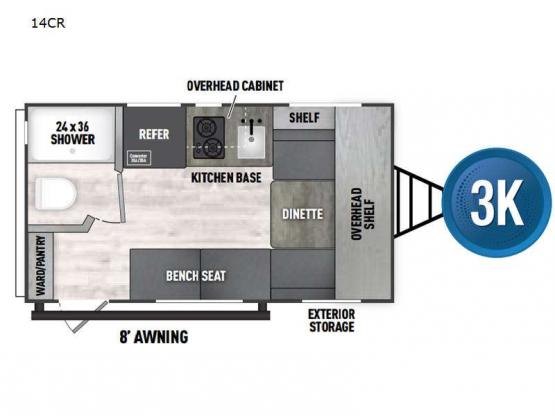 Clipper Cadet 14CR Floorplan Image