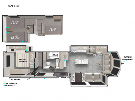 Salem Grand Villa 42FLDL Floorplan Image