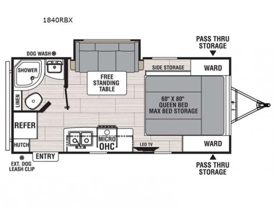 Spirit XTR 1840RBX Floorplan Image