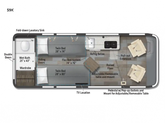 Travato 59K Floorplan Image