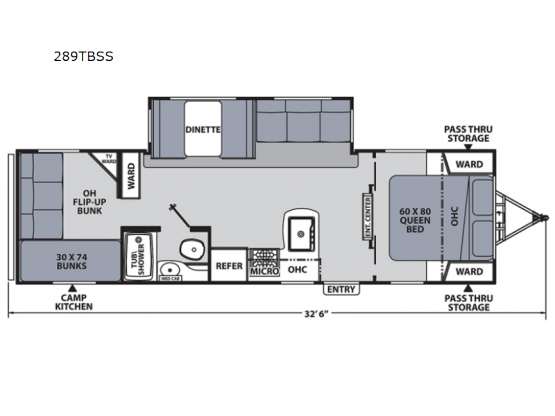 Apex Ultra-Lite 289TBSS Floorplan Image