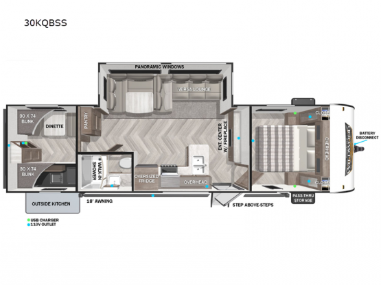 Wildwood 30KQBSS Floorplan Image