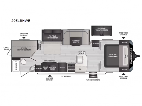 Passport GT 2951BHWE Floorplan Image