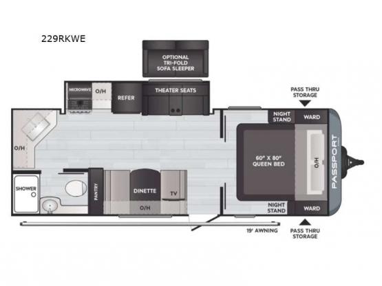 Passport SL 229RKWE Floorplan Image