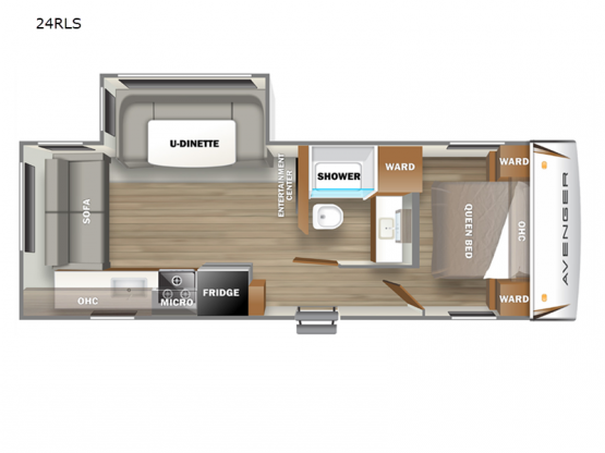 Avenger 24RLS Floorplan Image