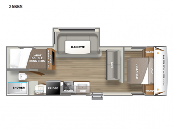 Avenger 26BBS Floorplan Image