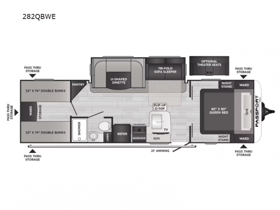 Passport SL 282QBWE Floorplan Image