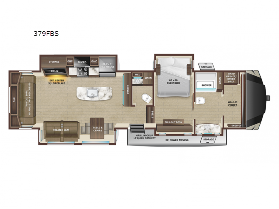 Open Range 379FBS Floorplan Image