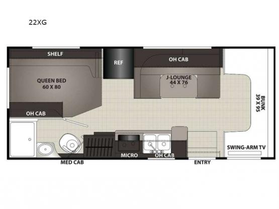 Cross Trail XL 22XG Ford E-350 Floorplan Image