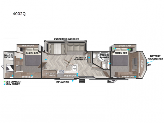 Wildwood Lodge 4002Q Floorplan Image