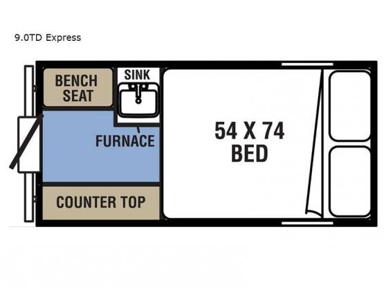 Clipper Camping Trailers 9.0TD Express Floorplan Image