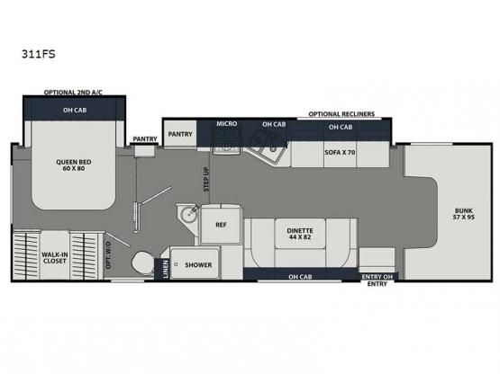 Leprechaun 311FS Ford 450 Floorplan Image