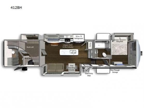 Yukon 412BH Floorplan Image