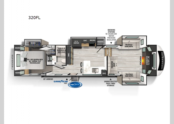Floorplan - 2024 Impression 320FL Fifth Wheel