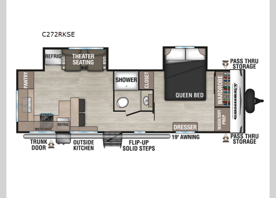 Floorplan - 2025 Connect SE C272RKSE Travel Trailer