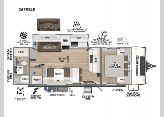 Floorplan - 2025 Surveyor Legend 265RBLE Travel Trailer