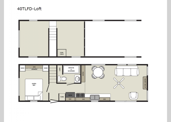 Floorplan - 2025 Summit 40TLFD - Loft Park Models