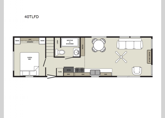 Floorplan - 2025 Summit 40TLFD Park Models