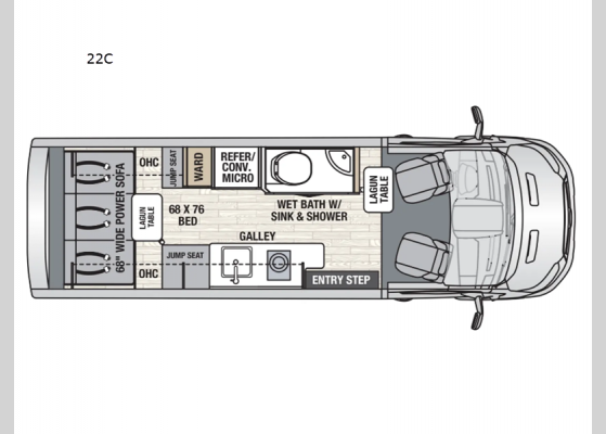 Floorplan - 2025 Beyond 22C Motor Home Class B