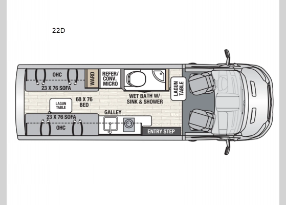 Floorplan - 2025 Beyond 22D Motor Home Class B