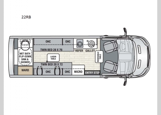 Floorplan - 2025 Beyond 22RB Motor Home Class B