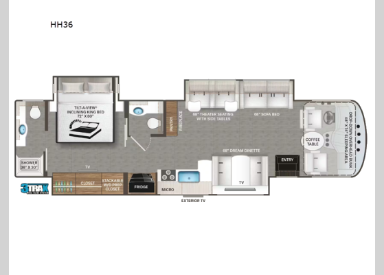 Floorplan - 2026 Indigo HH36 Motor Home Class A
