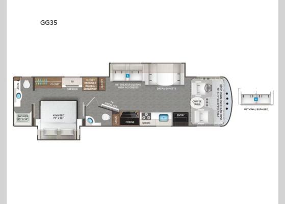 Floorplan - 2026 Indigo GG35 Motor Home Class A