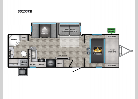 Floorplan - 2025 Sunset Trail SS253RB Travel Trailer