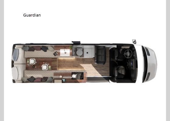 Floorplan - 2024 Adventure Vans Guardian Motor Home Class B - Diesel