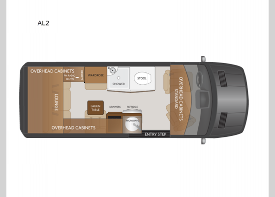 Floorplan - 2024 Xcursion AL2 Motor Home Class B - Diesel