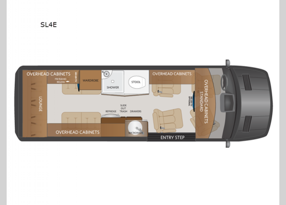 Floorplan - 2024 Xcursion SL4E Motor Home Class B - Diesel