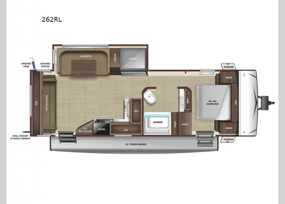 Floorplan - 2024 Range Lite 262RL Travel Trailer