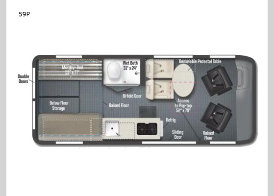 Floorplan - 2024 Solis NPF Limited Edition 59P Motor Home Class B