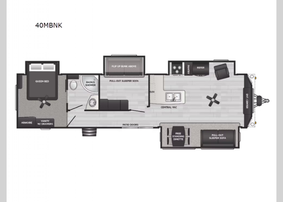 Floorplan - 2024 Residence 40MBNK Destination Trailer