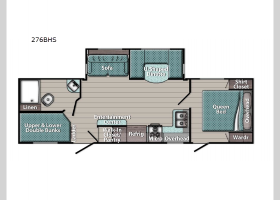 Floorplan - 2024 Trailmaster 276BHS Travel Trailer