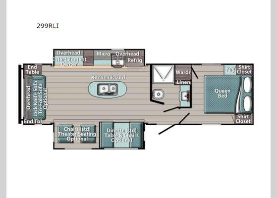 Floorplan - 2024 Trailmaster 299RLI Travel Trailer