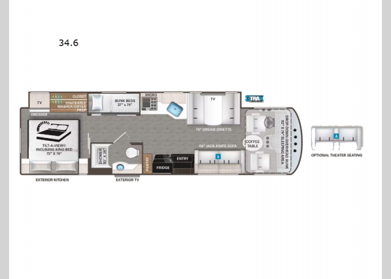 Floorplan - 2023 Miramar 34.6 Motor Home Class A