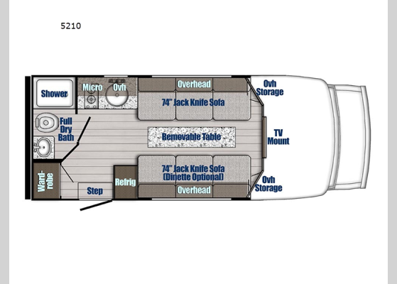 Floorplan - 2026 BT Cruiser 5210 Motor Home Class B+