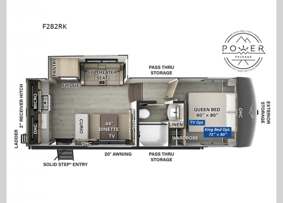 Floorplan - 2025 Flagstaff Classic F282RK Fifth Wheel