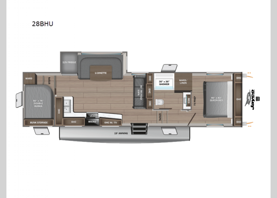 Floorplan - 2025 Eagle SLE 28BHU Fifth Wheel