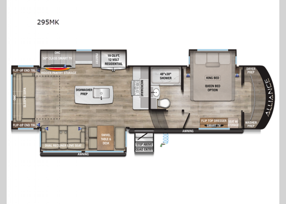 Floorplan - 2025 Paradigm 295MK Fifth Wheel