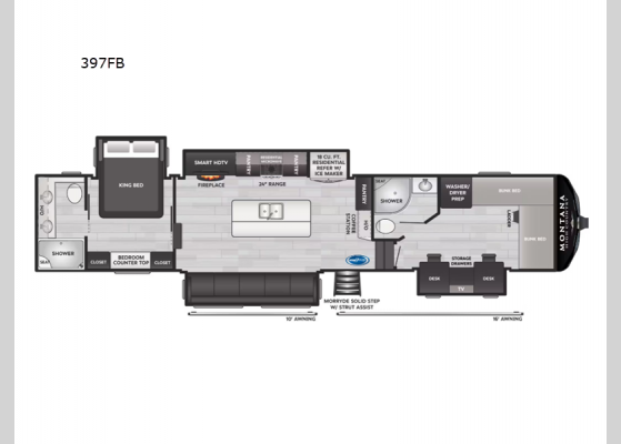 Floorplan - 2025 Montana High Country 397FB Fifth Wheel