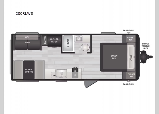 Floorplan - 2024 Hideout Sport 200RLWE Travel Trailer