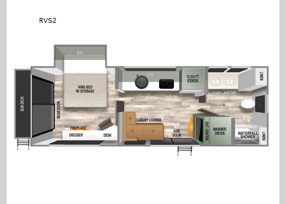 Floorplan - 2024 IBEX RV Suite RVS2 Travel Trailer