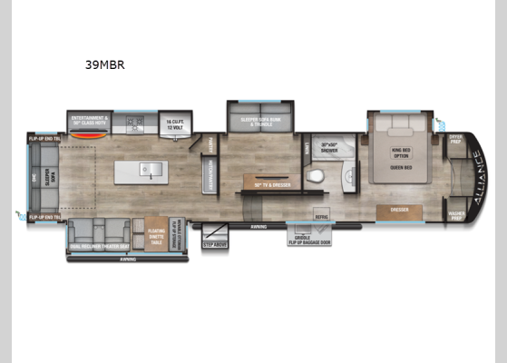 Floorplan - 2026 Avenue 39MBR Fifth Wheel