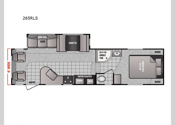 Floorplan - 2024 Surfside Limited 265RLS Fifth Wheel