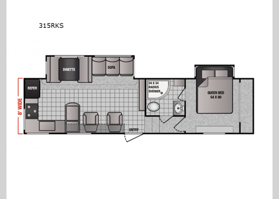 Floorplan - 2024 Surfside Limited 315RKS Fifth Wheel