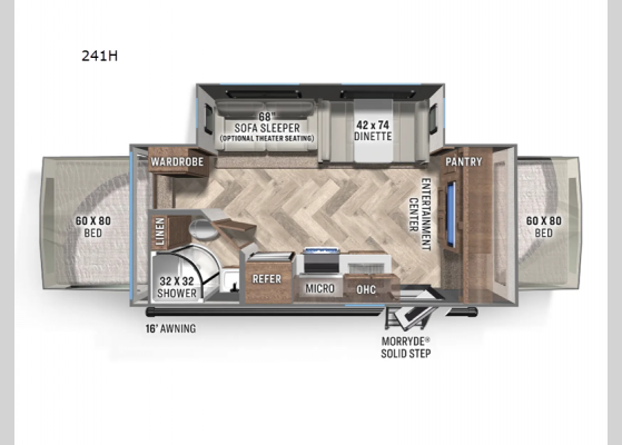 Floorplan - 2024 SolAire 241H Expandable